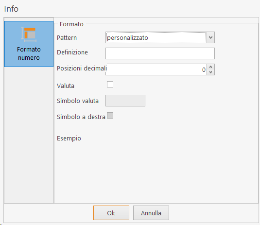 Proprietà generiche per colonne di un catalogo